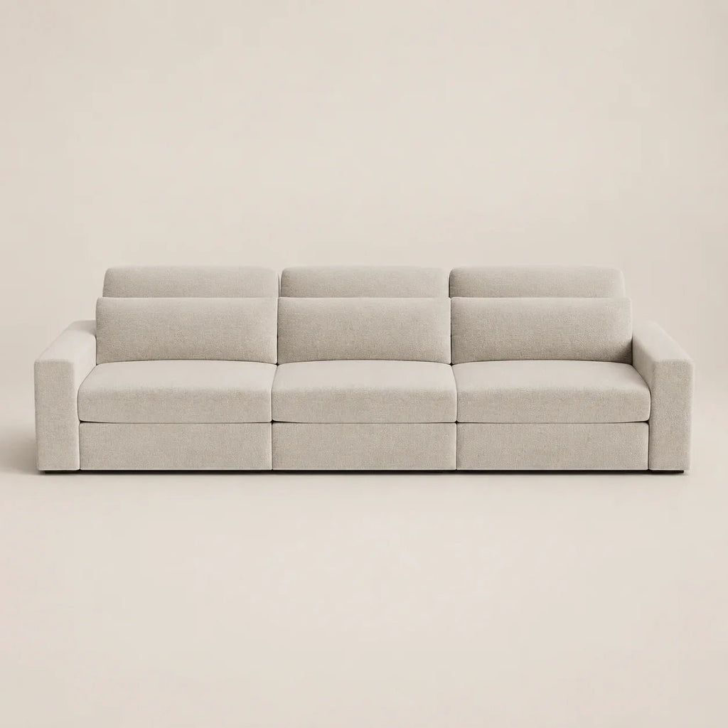 Modern beige luxury sofa with modular design, perfect for contemporary living rooms