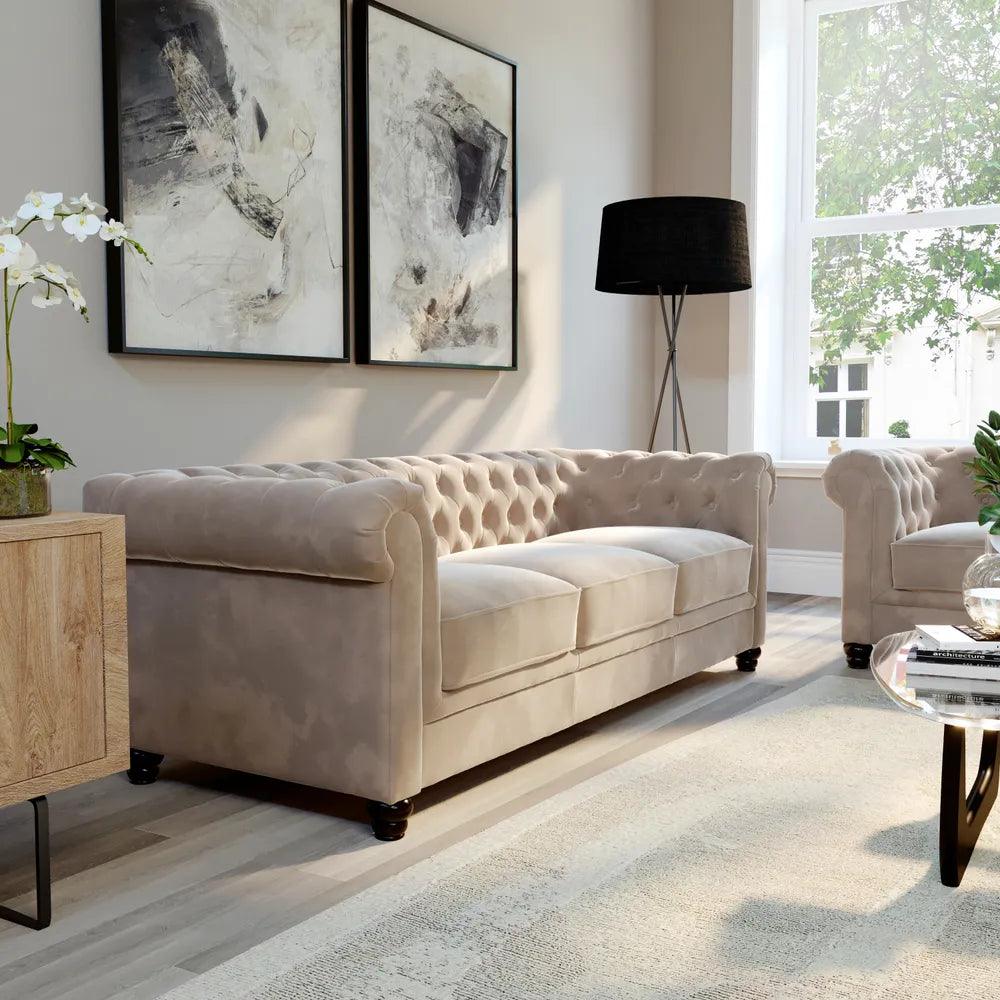 Chaplin Chesterfield Cream Sofa Range CK Living