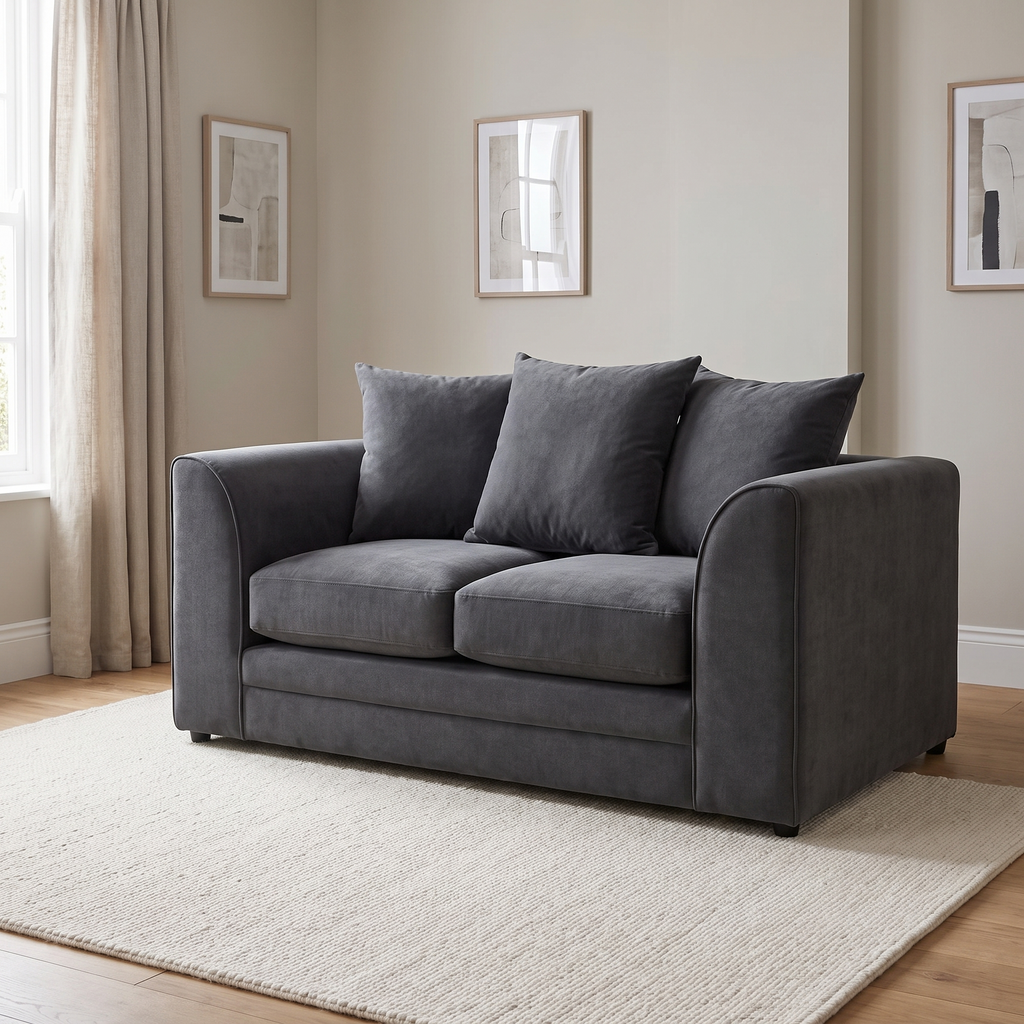 Chelton 2 Seater Sofa — lifestyle hero with squared seat cushions