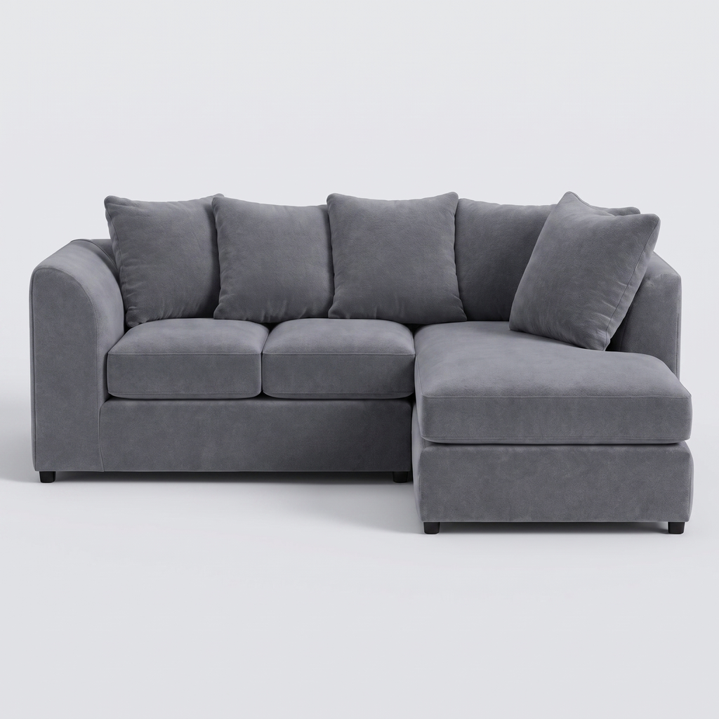Chelton Corner Sofa — cold light grey studio catalogue image