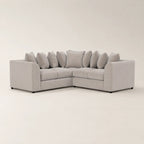 Luxury grey corner sofa with plush cushions, ideal for modern living rooms
