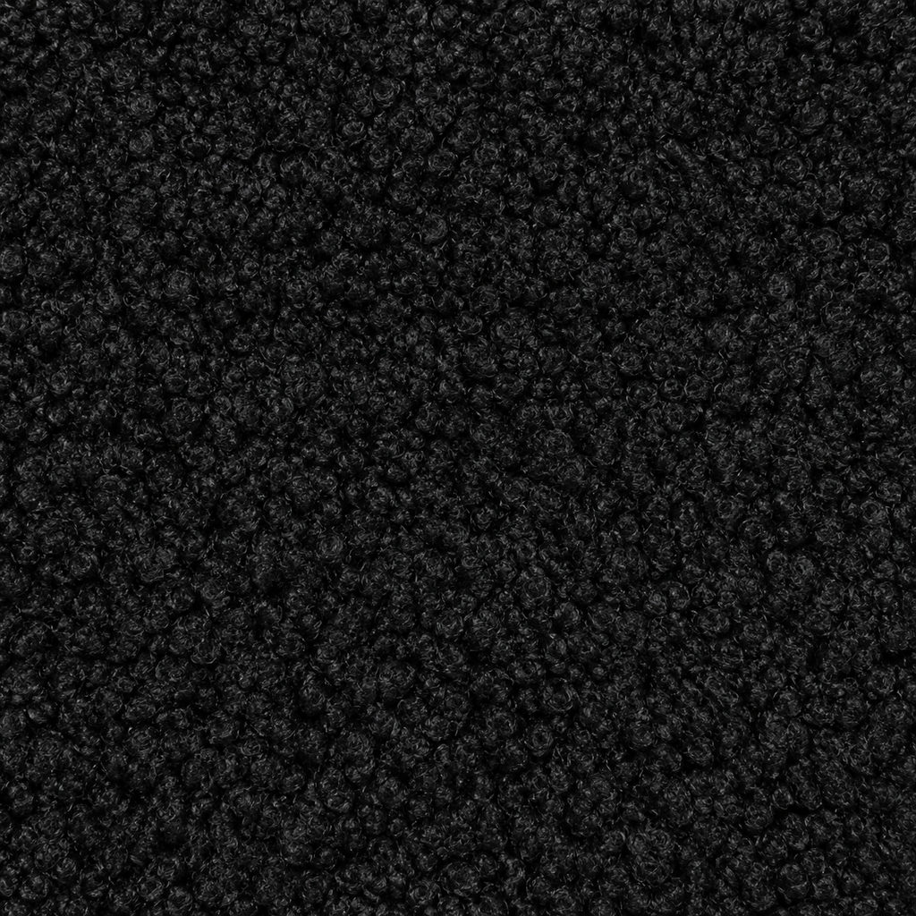 Black Teddy bedroom upholstery fabric swatch — texture close-up