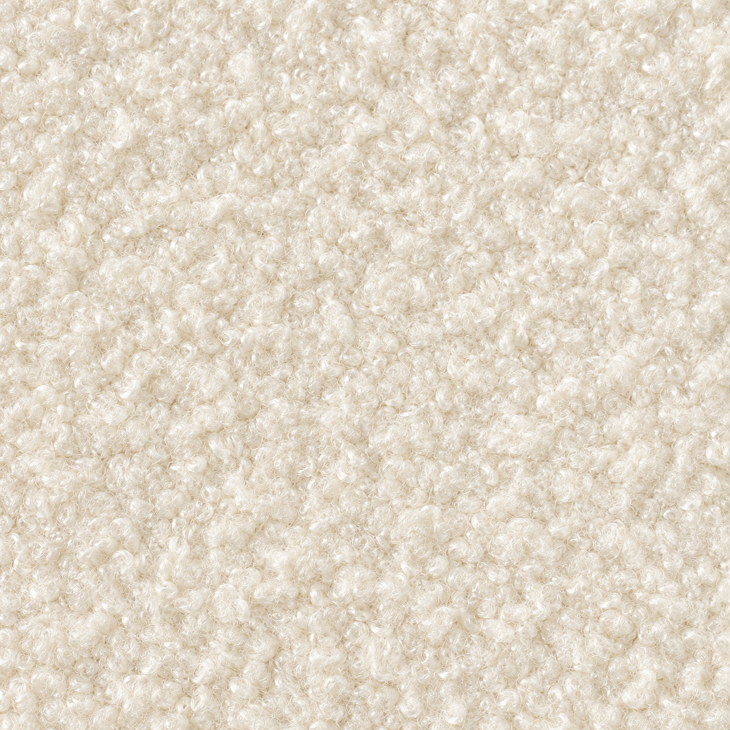 Cream Teddy bedroom upholstery fabric swatch — texture close-up