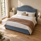 CK Living Celine upholstered bed — elevated lifestyle view