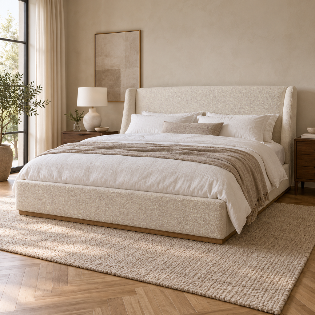 CK Living Doveton upholstered bed — square lifestyle visualisation