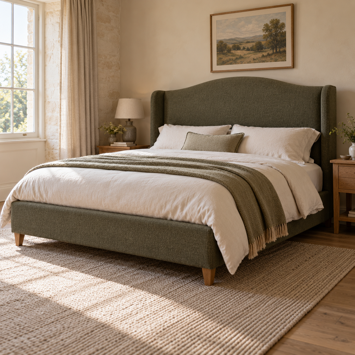 CK Living Hatherley upholstered bed — opposite view