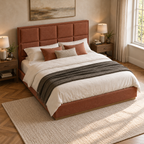 CK Living Ingleby upholstered bed — elevated lifestyle view