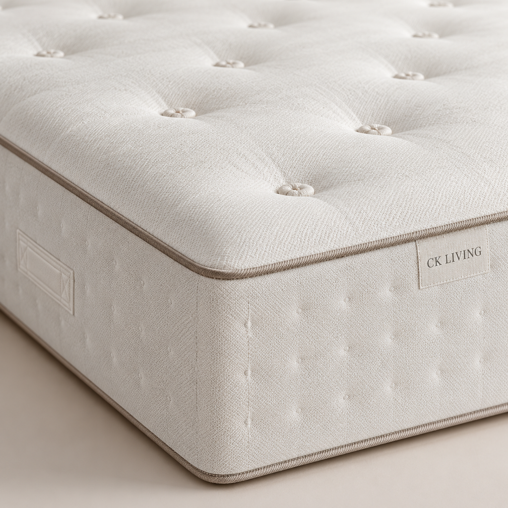 CK Living Clarendon Pocket 7000 Mattress — cover, edge and stitching detail