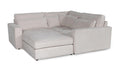 Modern cream corner sofa with boucle fabric and plush cushions, ideal for living rooms
