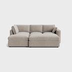 Modern cream right corner sofa with plush cushions, chaise lounge, and minimalist design