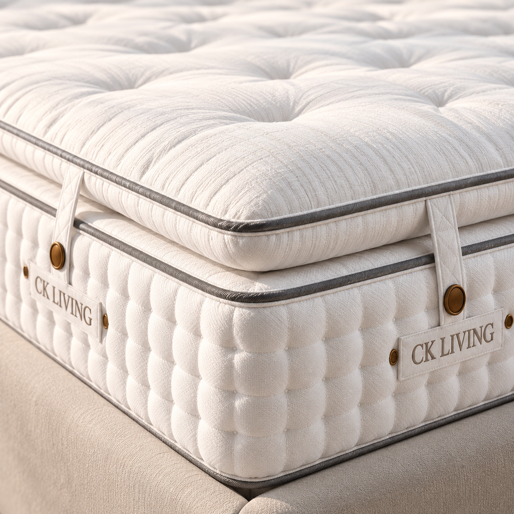 CK Living Crown Reserve Pillow Top Mattress — Soft exterior shown — cover, edge and stitching detail