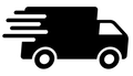 Fast delivery truck icon representing remote delivery service