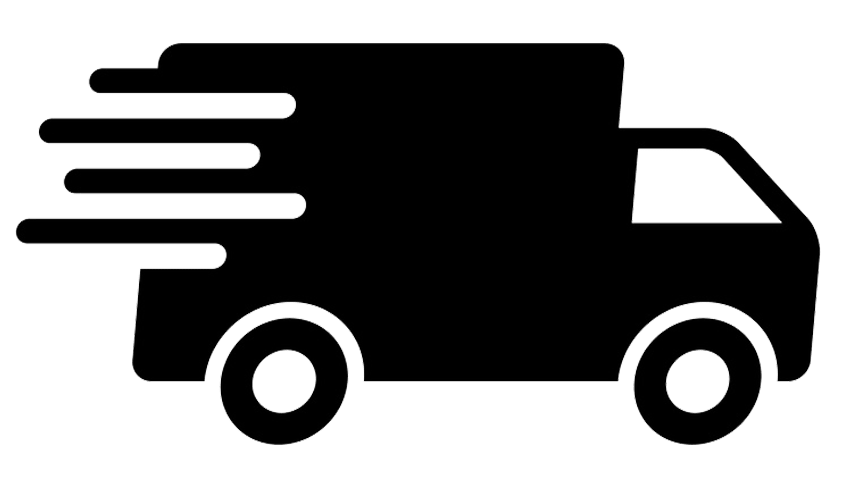 Fast delivery truck icon representing remote delivery service