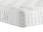 White firm support pocket sprung mattress with quilted surface and side handle