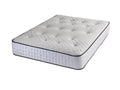 Single memory foam pocket sprung mattress with quilted top, white with black trim