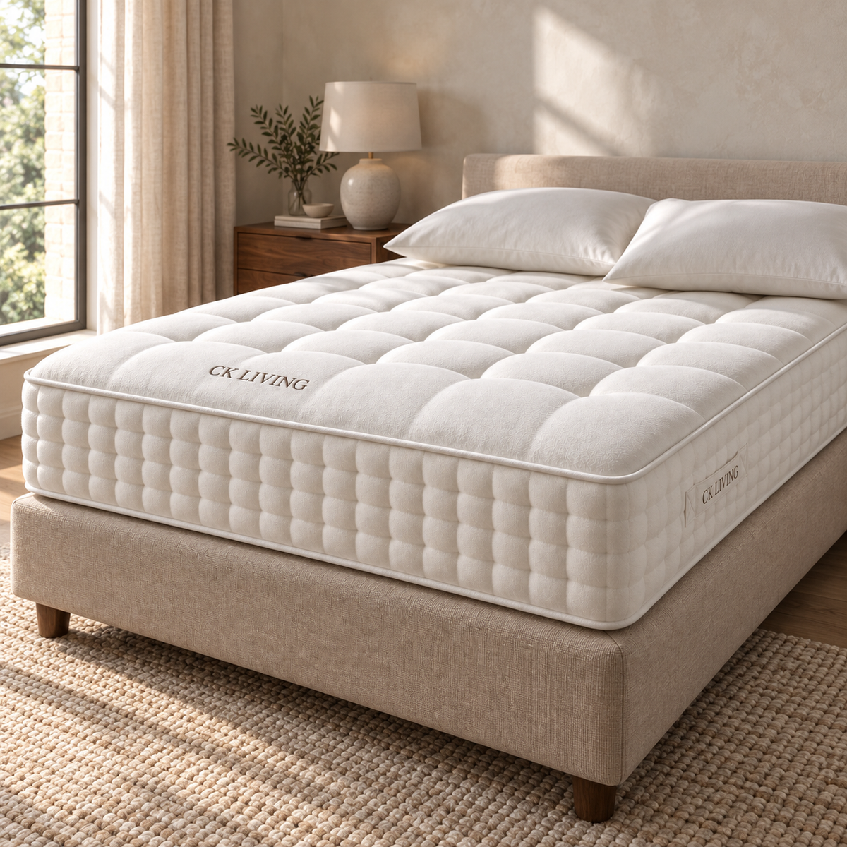 CK Living Orchard Natural Pocket Mattress — Soft — bedroom lifestyle view