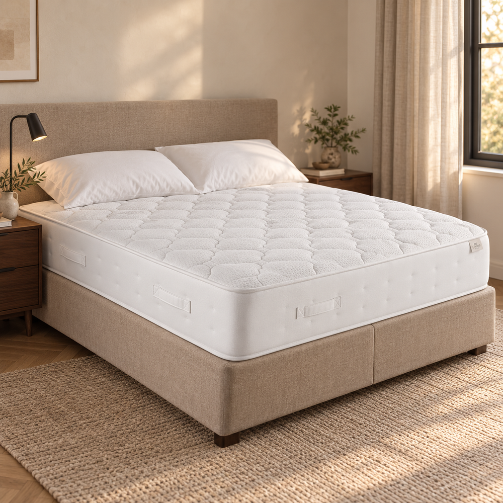 CK Living Premium 5500 Pocket Sprung Memory Foam Mattress — bedroom lifestyle view