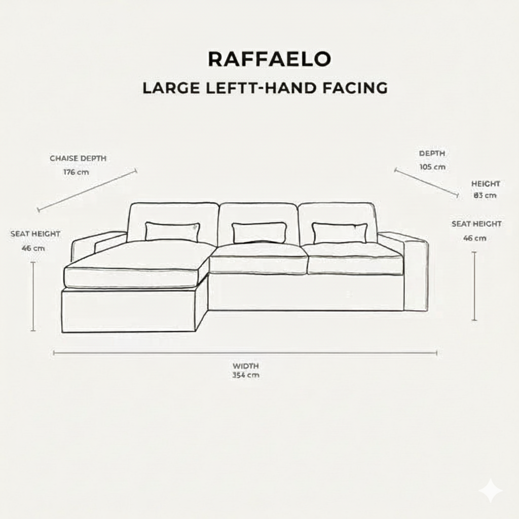 Luxe Corner Sofa – Foam Filled