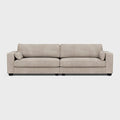 Modern beige XL sofa with clean lines, plush cushions, and low-profile arms on white background