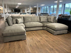 Hadley U Shape Full Back Sofa - Medium Size 280cm Width - Silver by CK Living