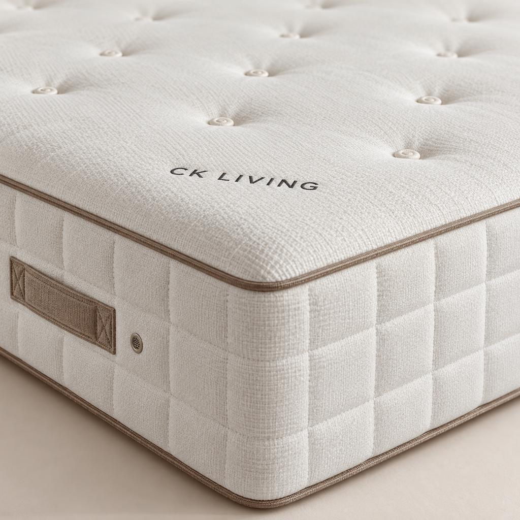 CK Living Sylvan Natural Mattress — cover, edge and stitching detail