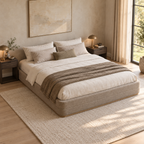CK Living Portman upholstered bed — elevated lifestyle view
