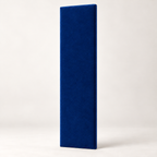 Blue Plush Velvet individual upholstered wall panel, 45cm wide, 200cm height shown — studio visualisation