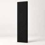 Black Teddy individual upholstered wall panel, 45cm wide, 200cm height shown — studio visualisation