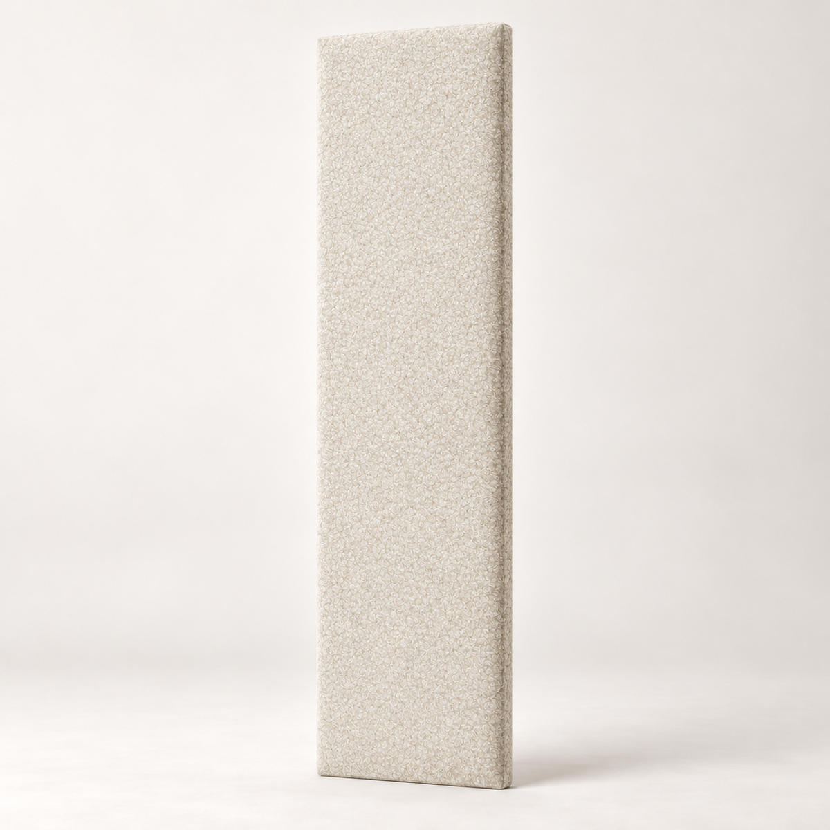 Ivory Teddy individual upholstered wall panel, 45cm wide, 200cm height shown — studio visualisation