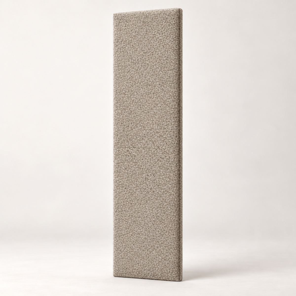 Mink Teddy individual upholstered wall panel, 45cm wide, 200cm height shown — studio visualisation