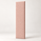 Powder Teddy individual upholstered wall panel, 45cm wide, 200cm height shown — studio visualisation