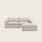 Lux 3-Seater & Footstool Bundle - Feather-Filled