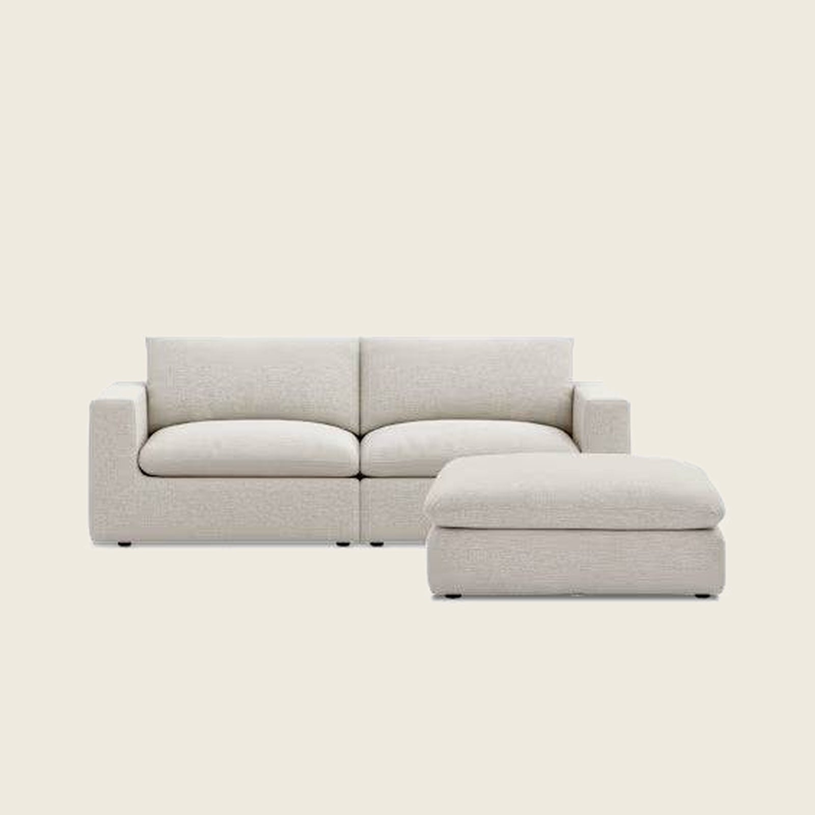 Lux 3-Seater & Footstool Bundle - Feather-Filled