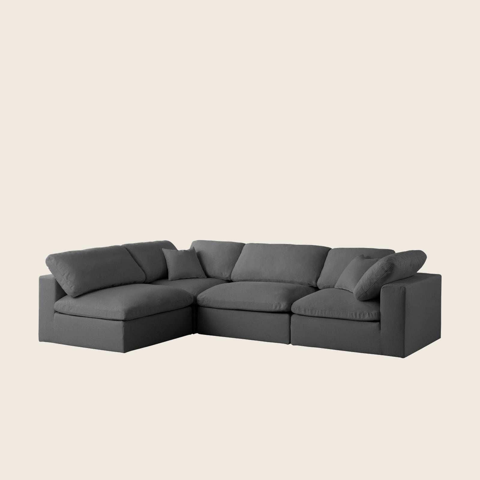 Lux Feather-Filled Open Corner Sofa