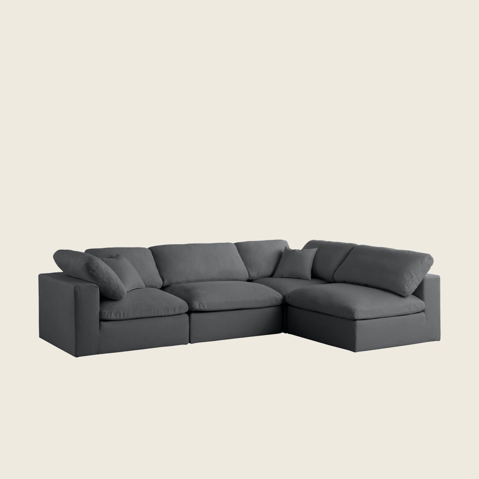 Lux Feather-Filled Open Corner Sofa
