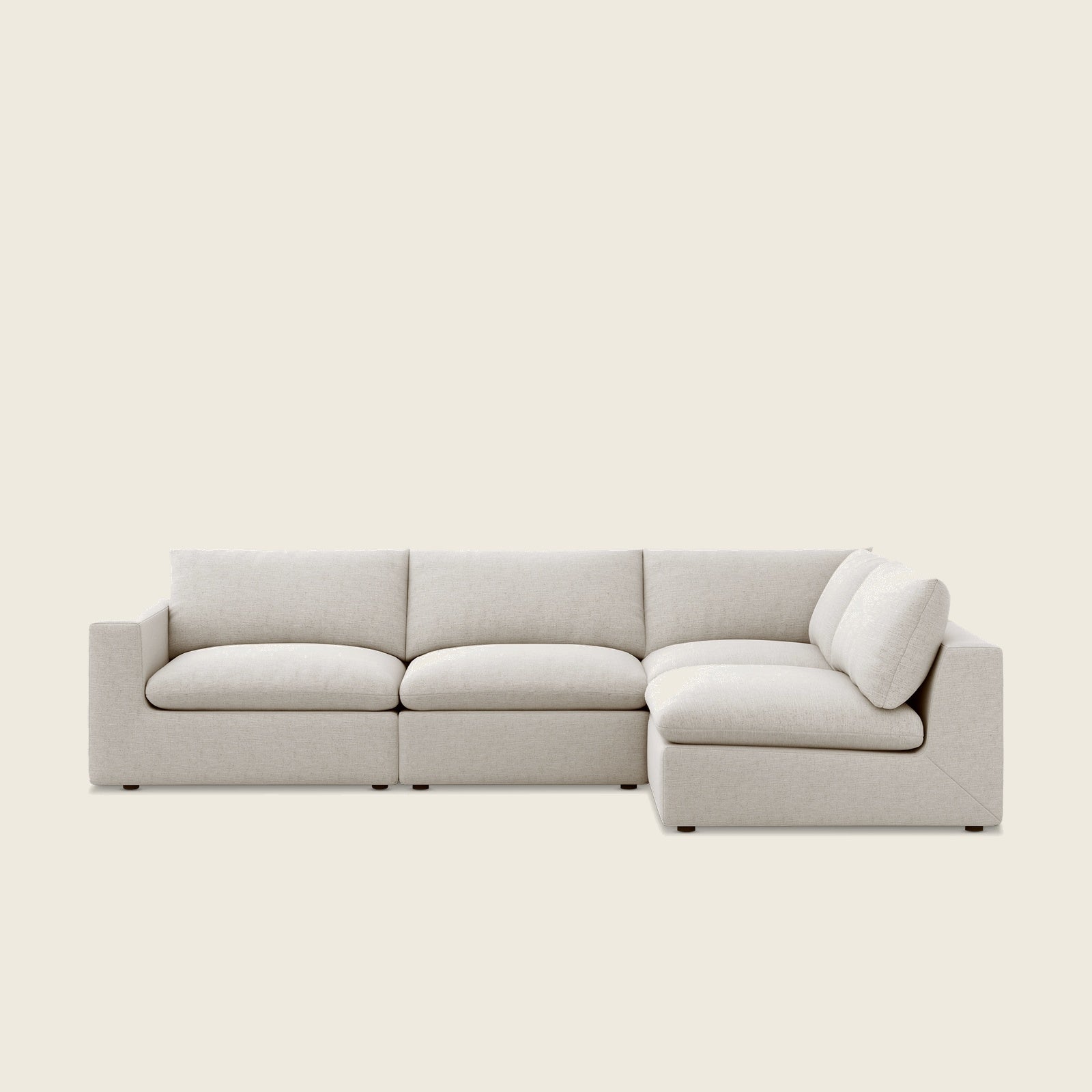 Lux Feather-Filled Open Corner Sofa