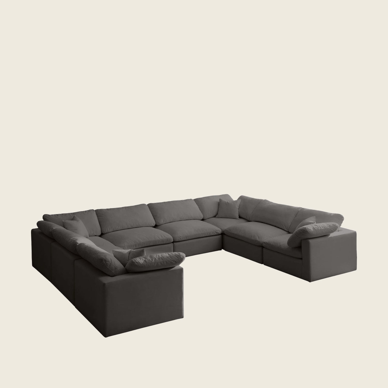 Lux Feather-Filled U-Shape Sectional Sofa