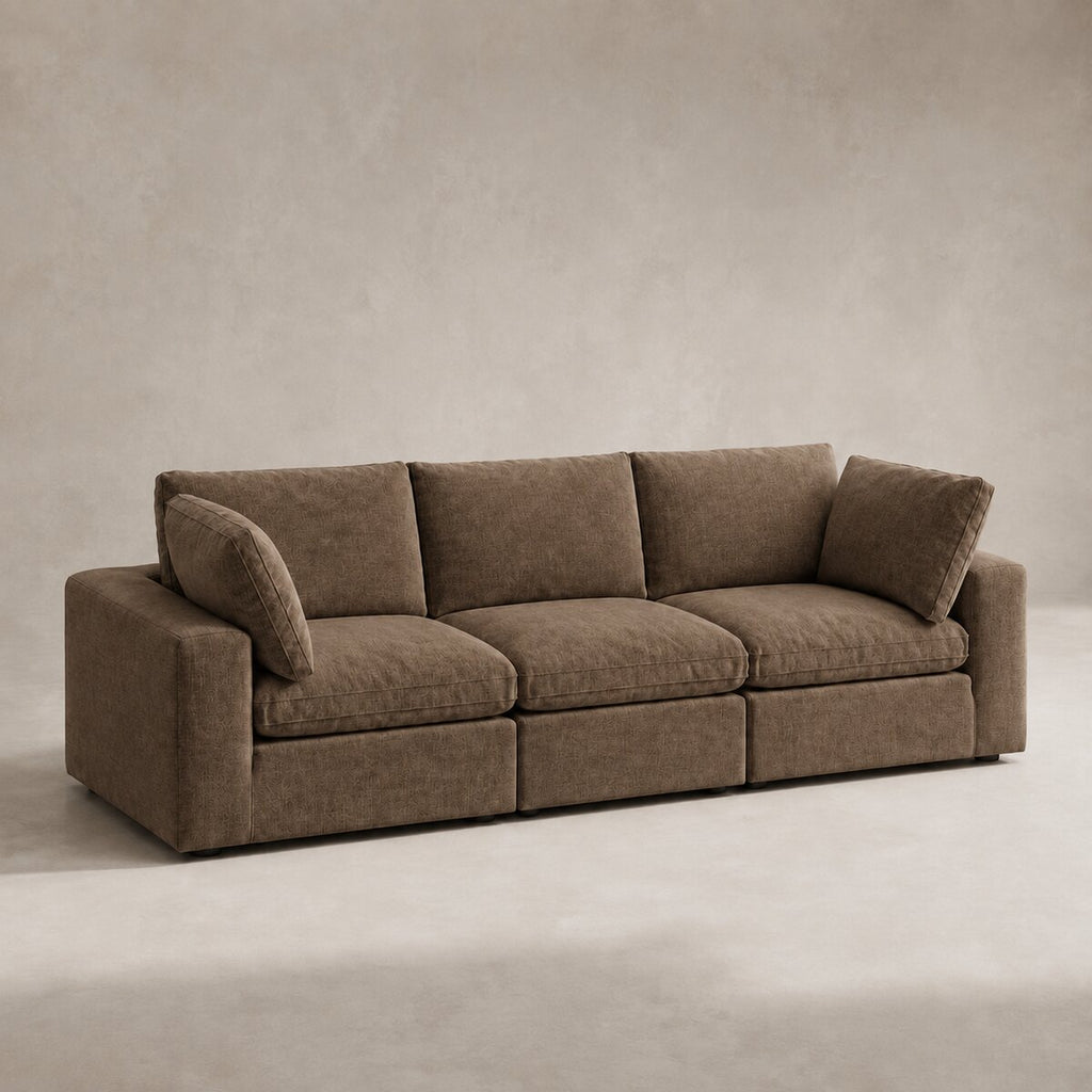 Linara 3 Piece Feather Modular Sofa