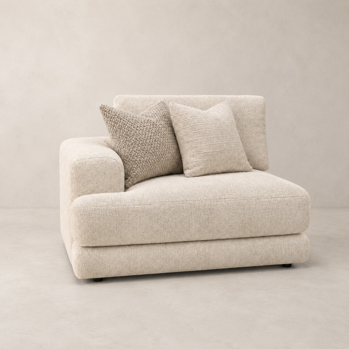 Aurelia 1 Seat One-Arm Module in Summer Beach on a clean stone studio background