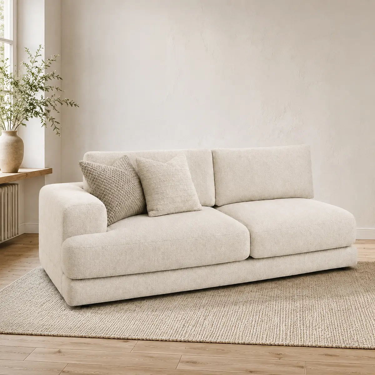 Aurelia 3 Seat One-Arm Module styled in a realistic premium living space