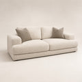 Aurelia 3 Seater Sofa in Summer Beach on a clean stone studio background