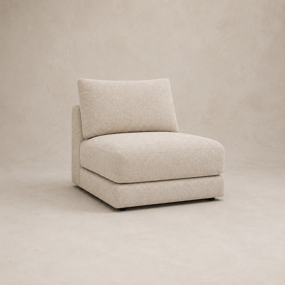 Aurelia Armless Module in Summer Beach on a clean stone studio background