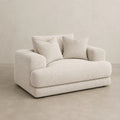 Aurelia Cuddler Love Seat in Summer Beach on a clean stone studio background