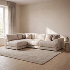 Aurelia Large Corner Sofa styled in a realistic premium living space