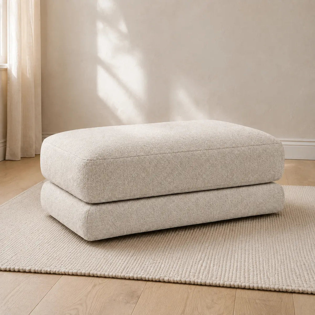 Aurelia Large Footstool styled in a realistic premium living space