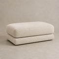 Aurelia Large Footstool in Summer Beach on a clean stone studio background