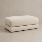 Aurelia Large Footstool in Summer Beach on a clean stone studio background