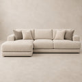 Aurelia Medium Chaise Sofa in Summer Beach on a clean stone studio background