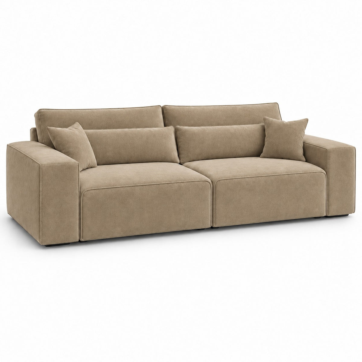 Dalton 3 seater sofa in champagne mink — plain background