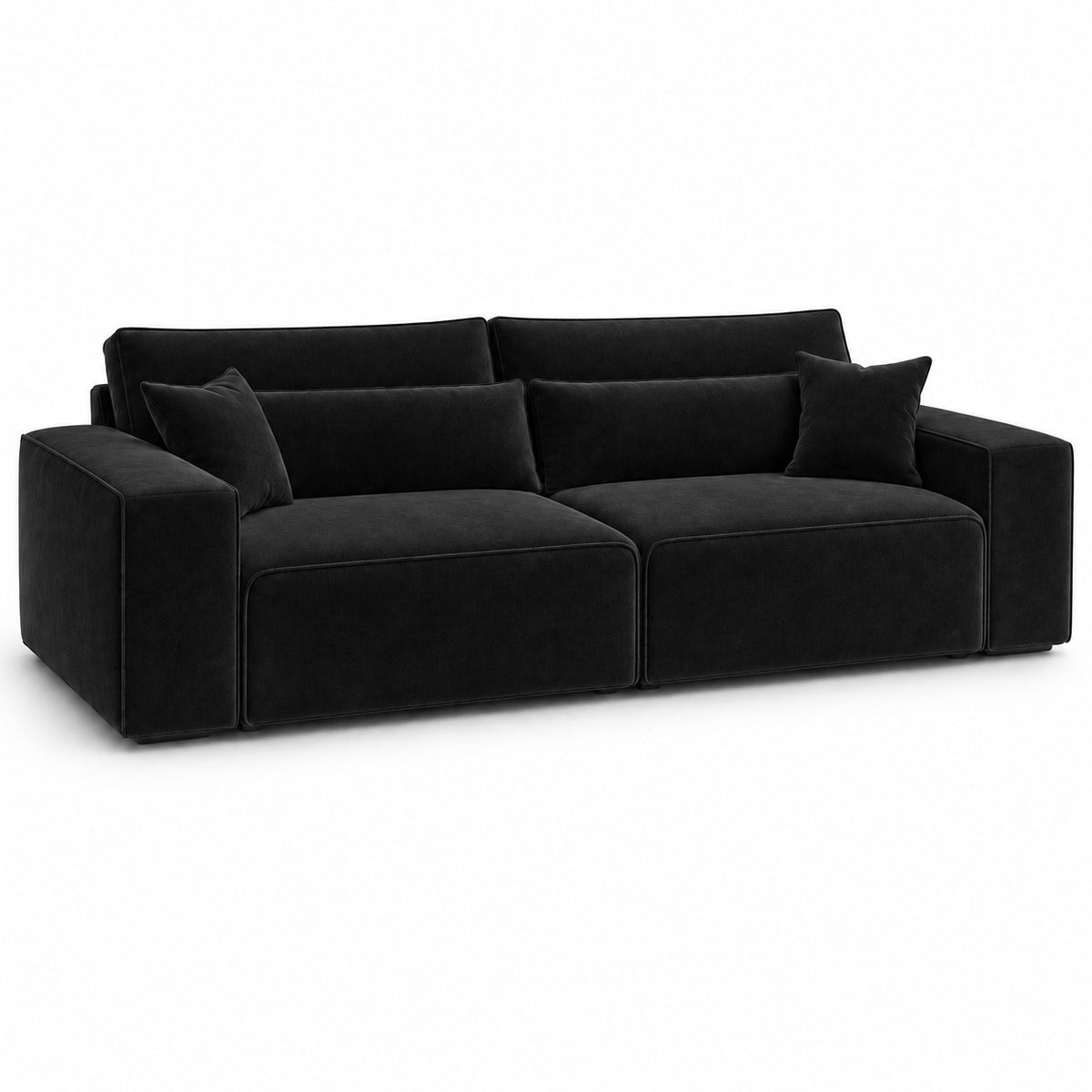 Dalton 3 seater sofa in midnight noir — plain background